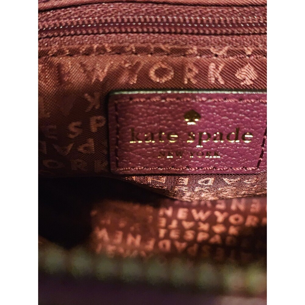 Kate Spade NY Keanette Anna Court Leather Crossbody Bag Shoulder Bag Red Plum - Picture 8 of 12